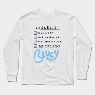 bluey checklist Long Sleeve T-Shirt